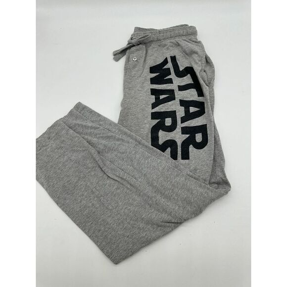Star Wars Pajama Bottoms Unisex Sz S Elastic Waist Band & Pockets Gray - Picture 1 of 6